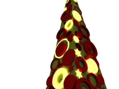 Light Rings Christmas Tree 3D model