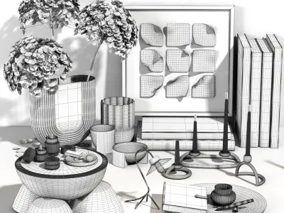 Decorative set 06 3D model get