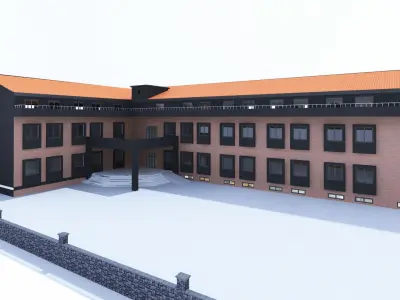 BUILDING SCHOOL - WITH INTERIOR 3D model