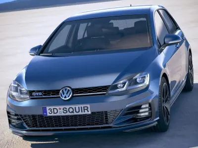Volkswagen Golf GTD 2017 3D model