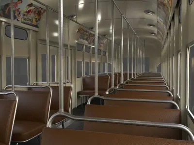 PCC Trolley Car Municipal Retro Railway 3D model