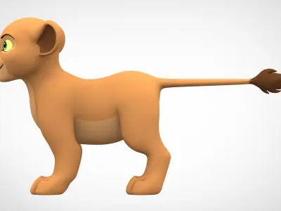 Nala Cub Low-poly 3D model
