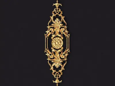 dekor ornate gold design 3D model