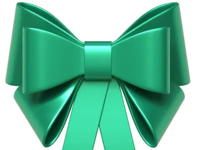 Christmas Bow Ribbon 10 Low-poly 3D model