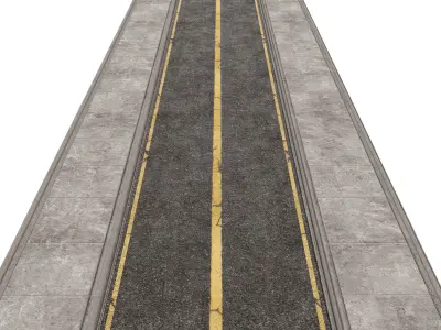 Road asphalt 3D model