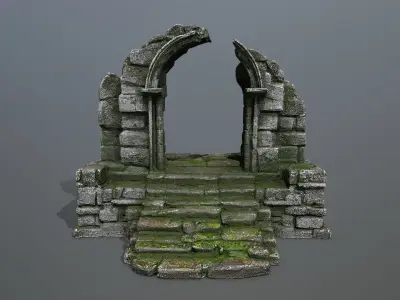 Ruin Gate Low-poly 3D model