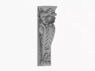 Scroll Corbel 11 3D model