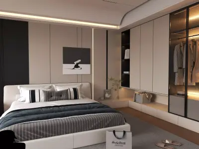 Bedroom interior  05 3D model