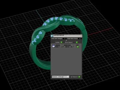 Luxury engagement ring 3D print model 3
