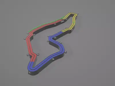 Formula 1 Racing Circuit - Autodromo Enzo e Dino Ferrari 3D model