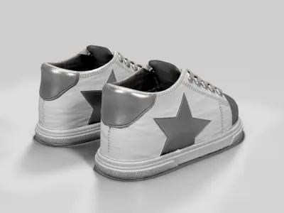Children Snickers Shoes PBR Low-poly 3D model
