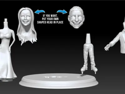 Wedding couple Cake 3D print 3D print model