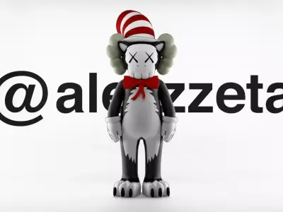 Kaws The Cat in the Hat Textured Low-poly 3D model