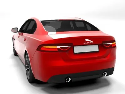 JAGUAR XE LOWPOLY Low-poly 3D model