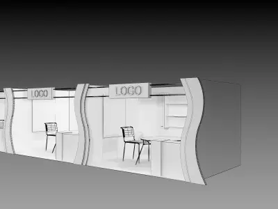 Booth Exhibition Stand a406a 3D model