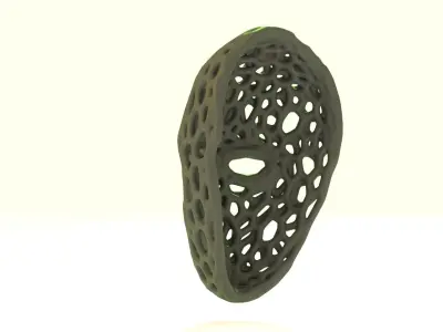 Vigil Mask voronoi 3D print model