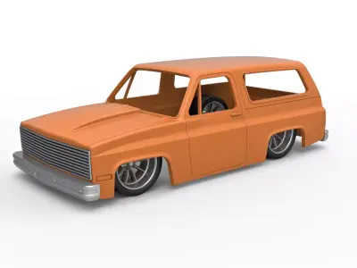 Shell 1988 Chevrolet Blazer K5 Lowrider Scale 1 to 25 3D print model