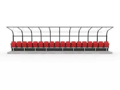 Soccer Bench 13 3D model