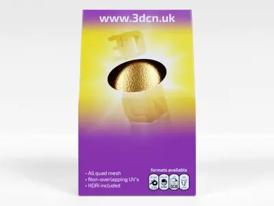 130g Milk Chocolate egg in a carton  3D model
