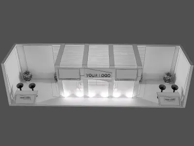  Booth Exhibition Stand a431a 3D model