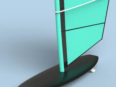 Windsurf board Low-poly 3D model