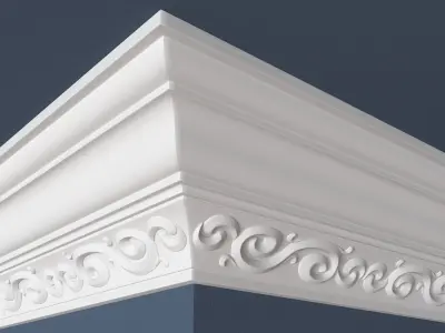 Decorative Crown Molding 3D model 18