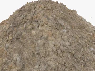 Yellow Pile of construction soil 3D model