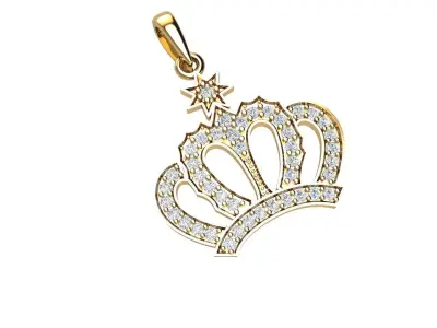 Crown Diamond Pendant  3D print model
