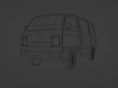 Suzuki Carry ST90 Low-poly 3D model