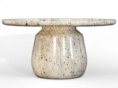 Marble Stone Coffee Table Low-poly 3D model