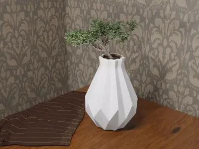 White vase for the interior Free 3D model