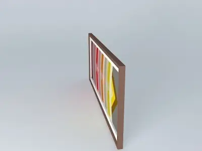 Painting abstract framed piece of art Free 3D model