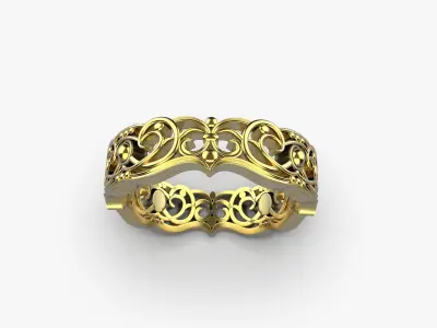Ring with pattern  3D print model