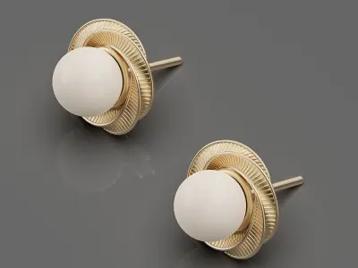 Lux   earrings  printable gold jewelry printable 3D model 3D print model