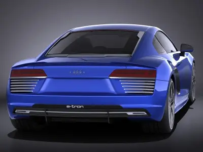 Audi R8 e-tron 2016 VRAY 3D model