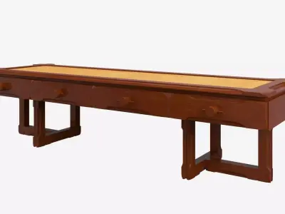 classic table Low-poly 3D model