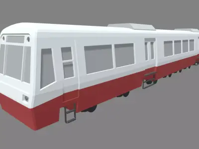 Low Poly Train 01 Low-poly 3D model