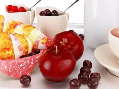 breakfast setting 3D model