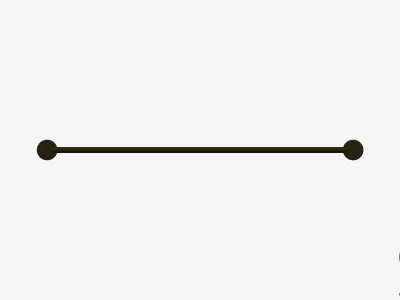 Towel Rail - Double - Luxury - Round - 800 - Round Plate Low-poly 3D model