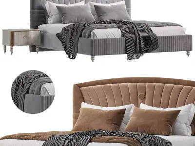 Mercan Luxury Bed By Evgor Collection 3D model