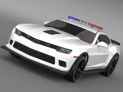 Chevrolet Camaro Z28 Police 2015 3D model