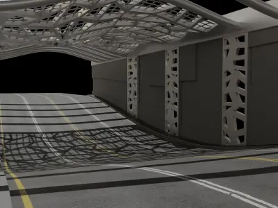 Tunel scene for car rendering 3D model