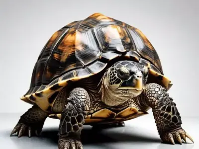 Realistic Tortoise Highly Detailed Reptile Natural Shell Low-poly 3D model