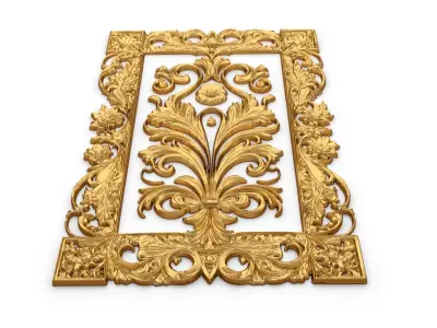 classical door decor 02 3D model