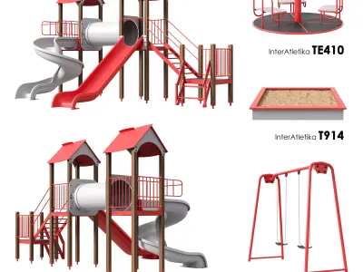 Inter Atletika Set 3 3D model