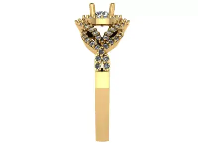 v shape solitaire  3D print model