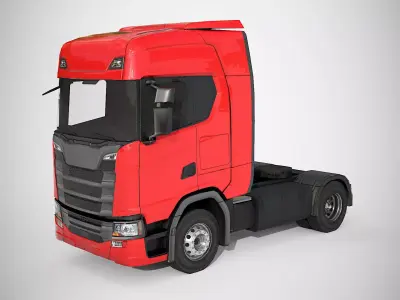 Truck semi Low-poly 3D model