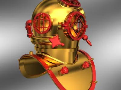 Diving helmet 3D model