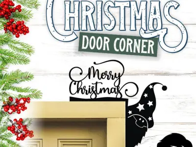 Christmas door corners vol 4 - Multipack of 10 models 3D print model