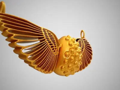 Wing Egg Necklace 3D print model